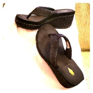 VOLATILE Wedge Flip Flops